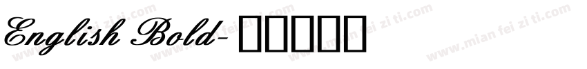 English Bold字体转换